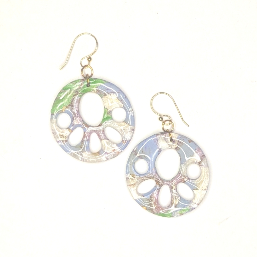 Multicolor Pastel Maximalism Earrings - Picture 8 of 8